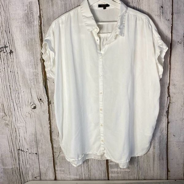 Quince Vintage Wash Tencel Camp Shirt White XL 242