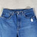 Levis Premium 501 Jeans Womens 31 x 25 Blue Big E Straight High Raw Hem Button