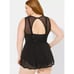 Torrid Underwire Long Mesh Overlay Swim Dress Black Womens Sz 3X-DD/F One Piece