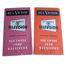 Vtg 1948 RCA Victor Television Receiver Catalog Brochure Ephemera Condition: gre