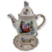 DEFECT Disney Parks Alice In Wonderland Mad Hatter Porcelain Teapot Tea Pot