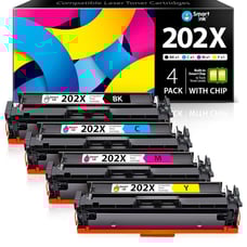 Smart Ink Compatible Toner Cartridge Replacement for HP 202X 202A with Built-in