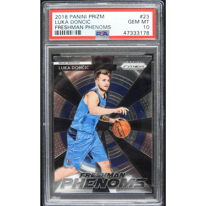 2018-19 Panini Prizm Freshman Phenoms Emergent #3 Luka Doncic RC Rookie PSA 10