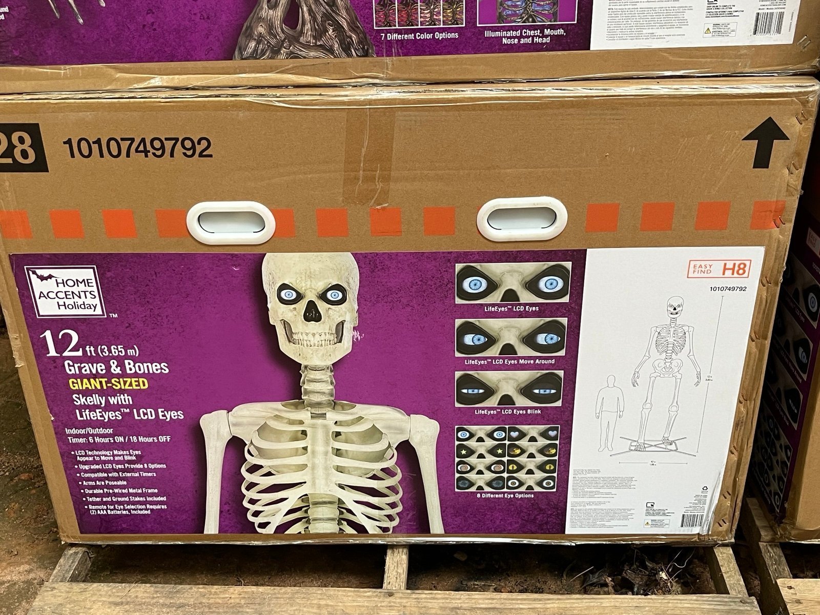 NEW 2024 12 FT Foot Skeleton Home Depot Halloween Animatronic