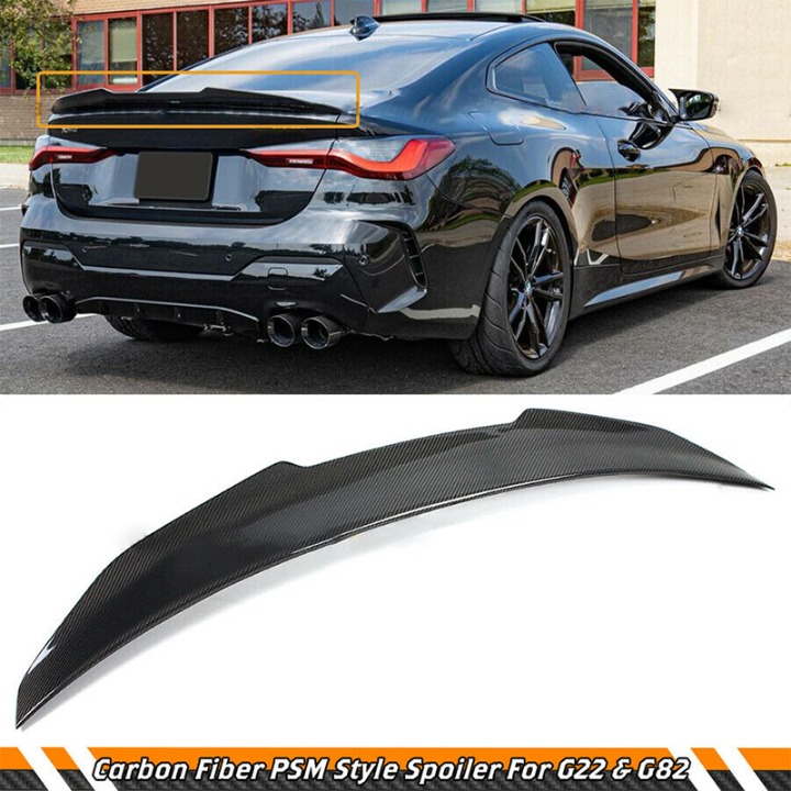 NEW 2021-2022 BMW G22 4 SERIES 430i G82 M4 PSM Real Carbon Fiber Trunk Spoiler