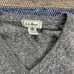 Vintage LL Bean 100% Shetland Lamsbwool V Neck Sweater Gray XL Men Scotland Made