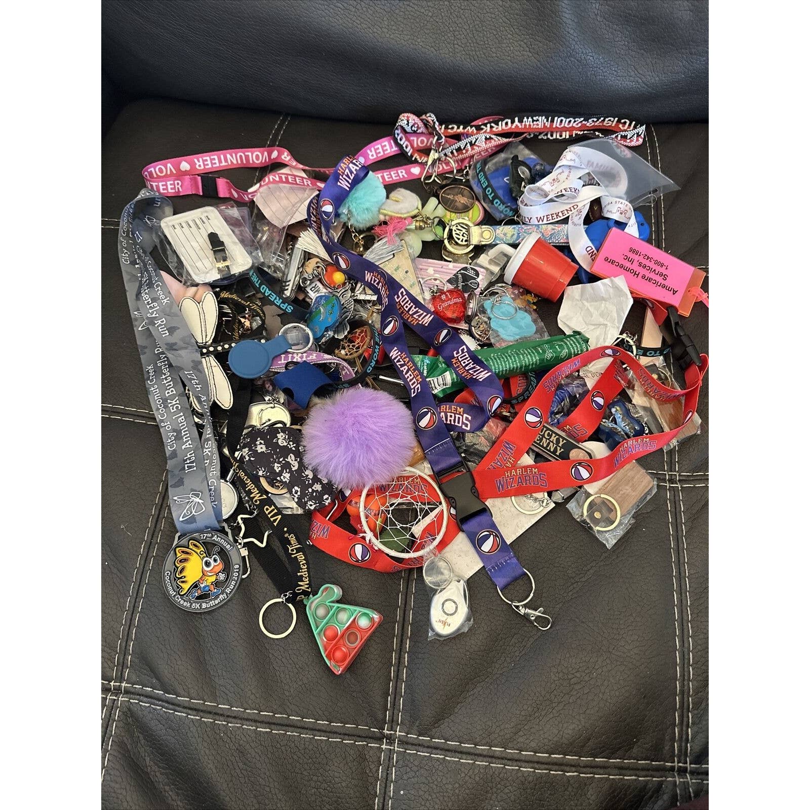 Keychain And Assortment Lot Assorted Styles 4 Pounds New & Used Vintage Now 12
