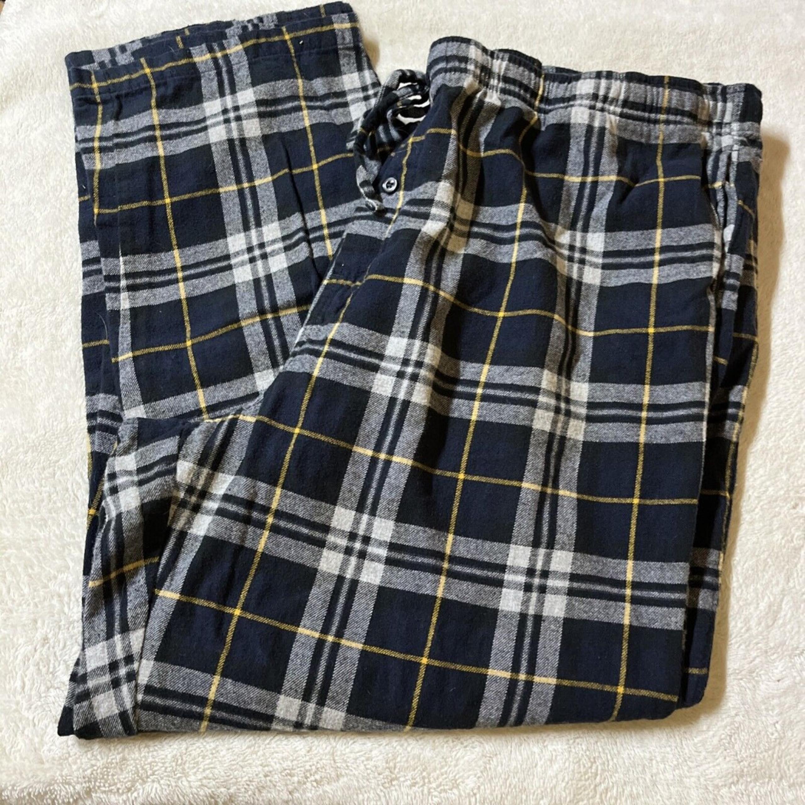 Amazon Essentials Pajama Pants Men's XXL Grey/Black Plaid Casual Lounge Comfort