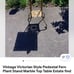 Antique gold painted wrought iron double tier marble plant table