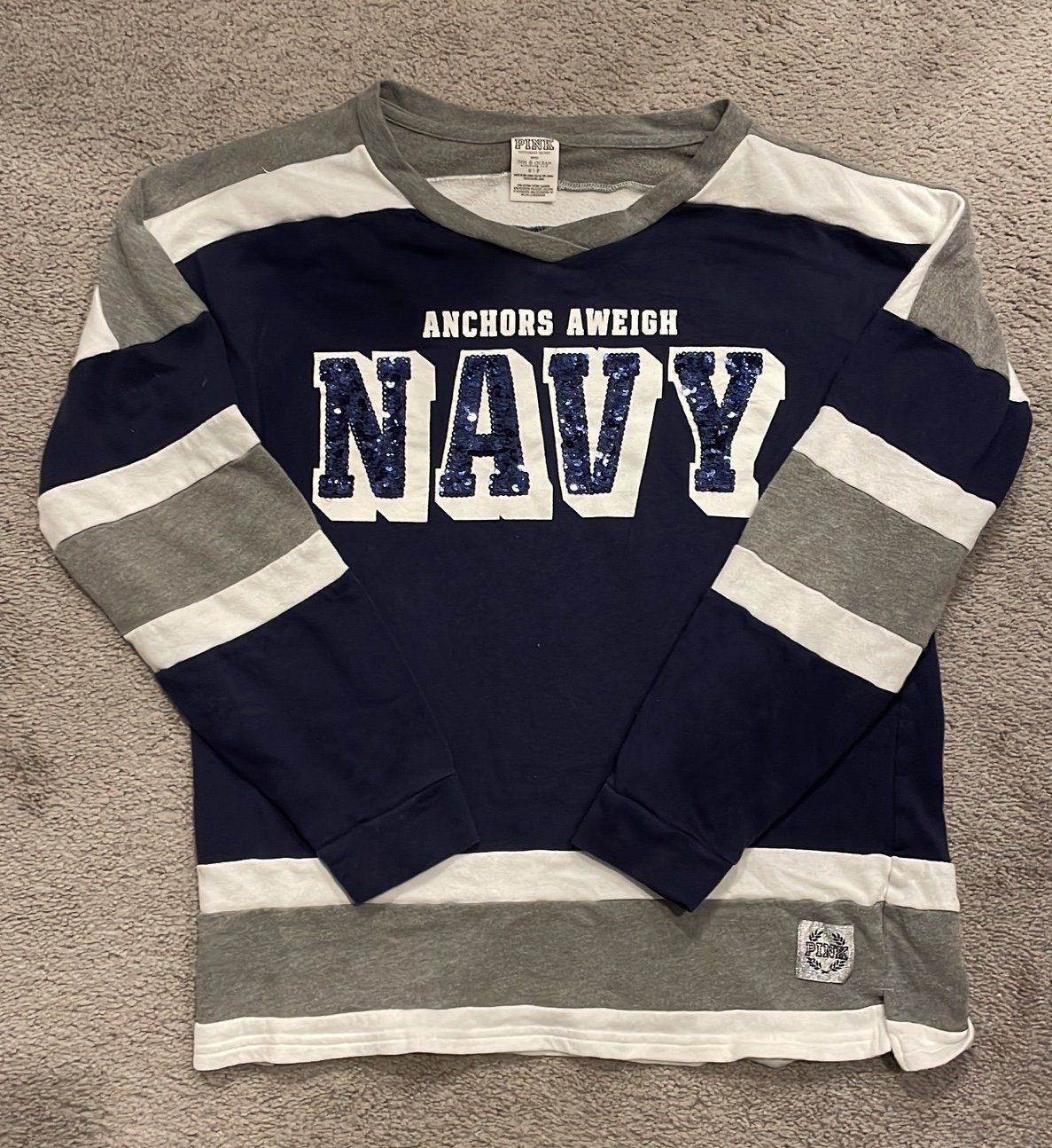 VS PINK Navy Bling Sweatshirt