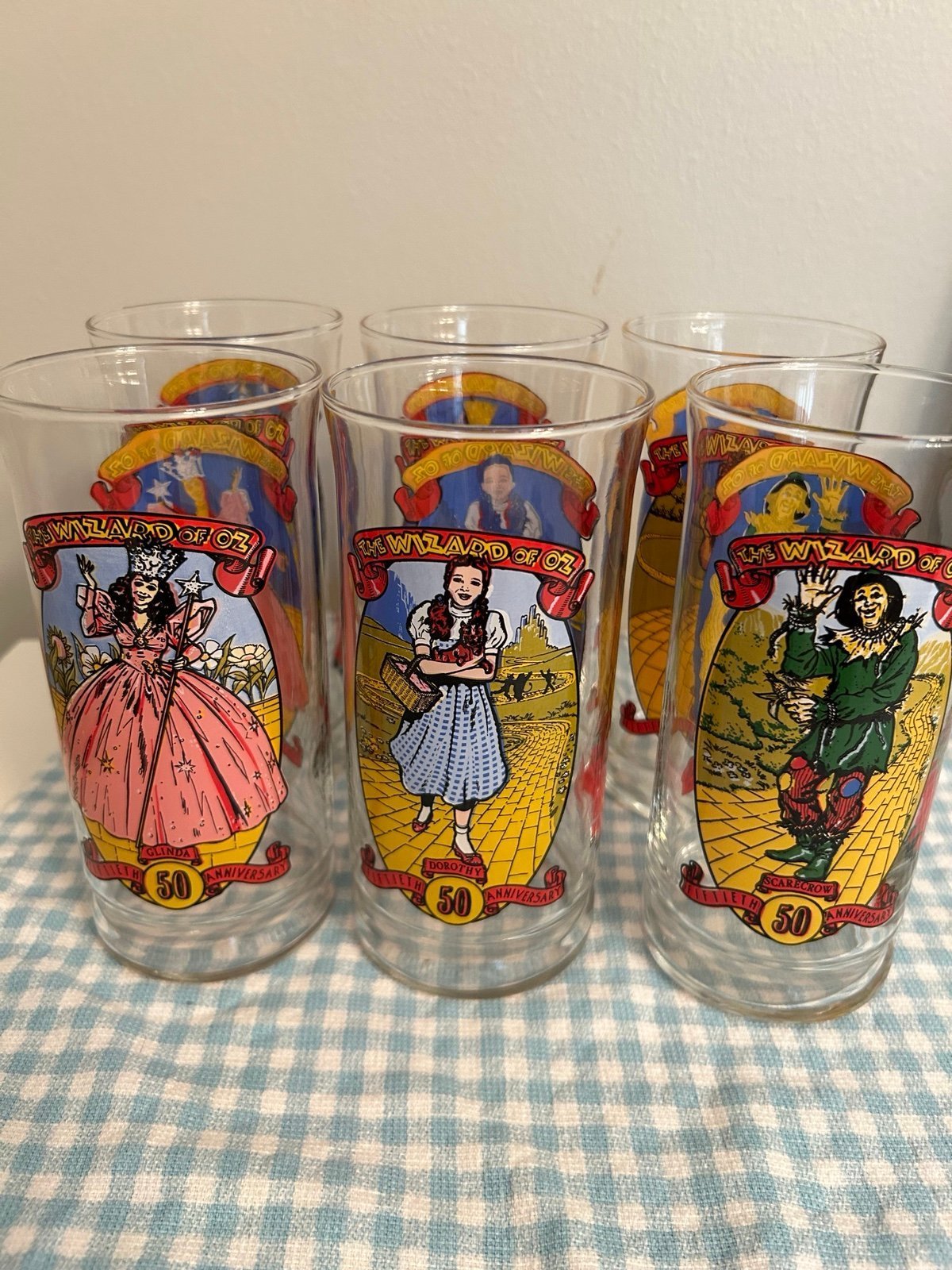 Wizard of Oz Coca-Cola Collector Series set of 6 glasses