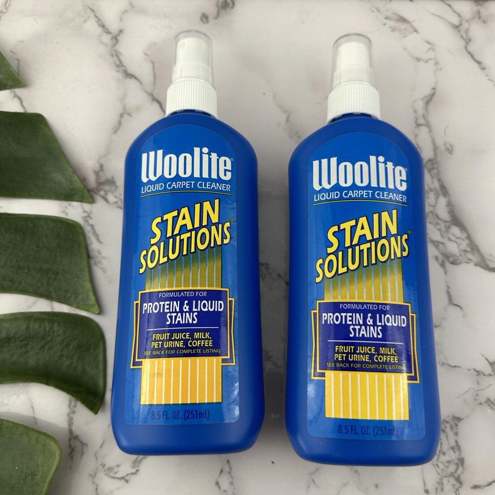 Woolite Stain Solutions Liquid Carpet Cleaner Vintage New Protein Formula Lot 2
