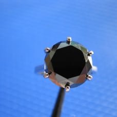 4.76ct 100% REAL NATURAL BLACK DIAMOND RING, CERTIFICATE,FR EE DIA TESTER Size 8
