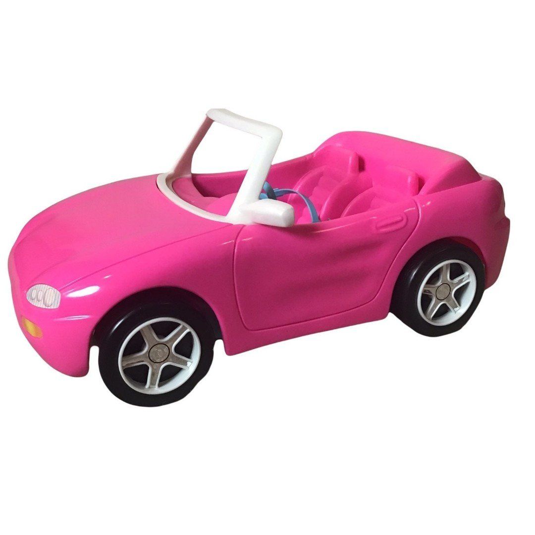 Vintage Mattel 1996 Barbie Sports Car Convertible Hot Pink Rare Collectible