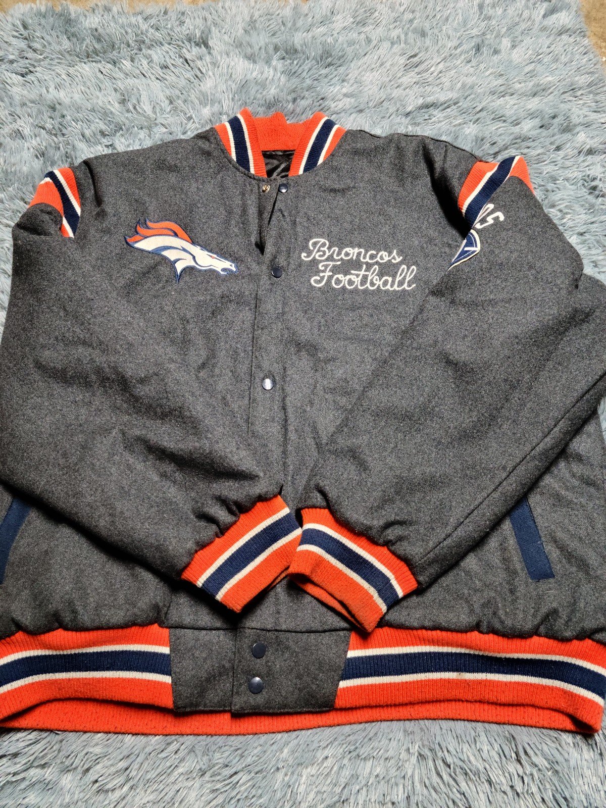Vintage Denver Broncos Letterman Varsity Jacket, Size XL (254)