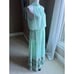 NWT Adriana Papell aqua bohemian tiered chiffon halter maxi dress size 12