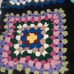 Crocheted Granny Square Afghan Handmade Multi Color Throw