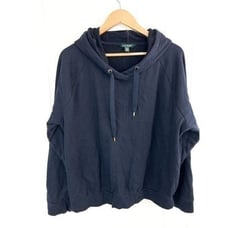 Lauren Ralph Lauren LRL Navy Blue Logo Hoodie Pullover Jacket XL