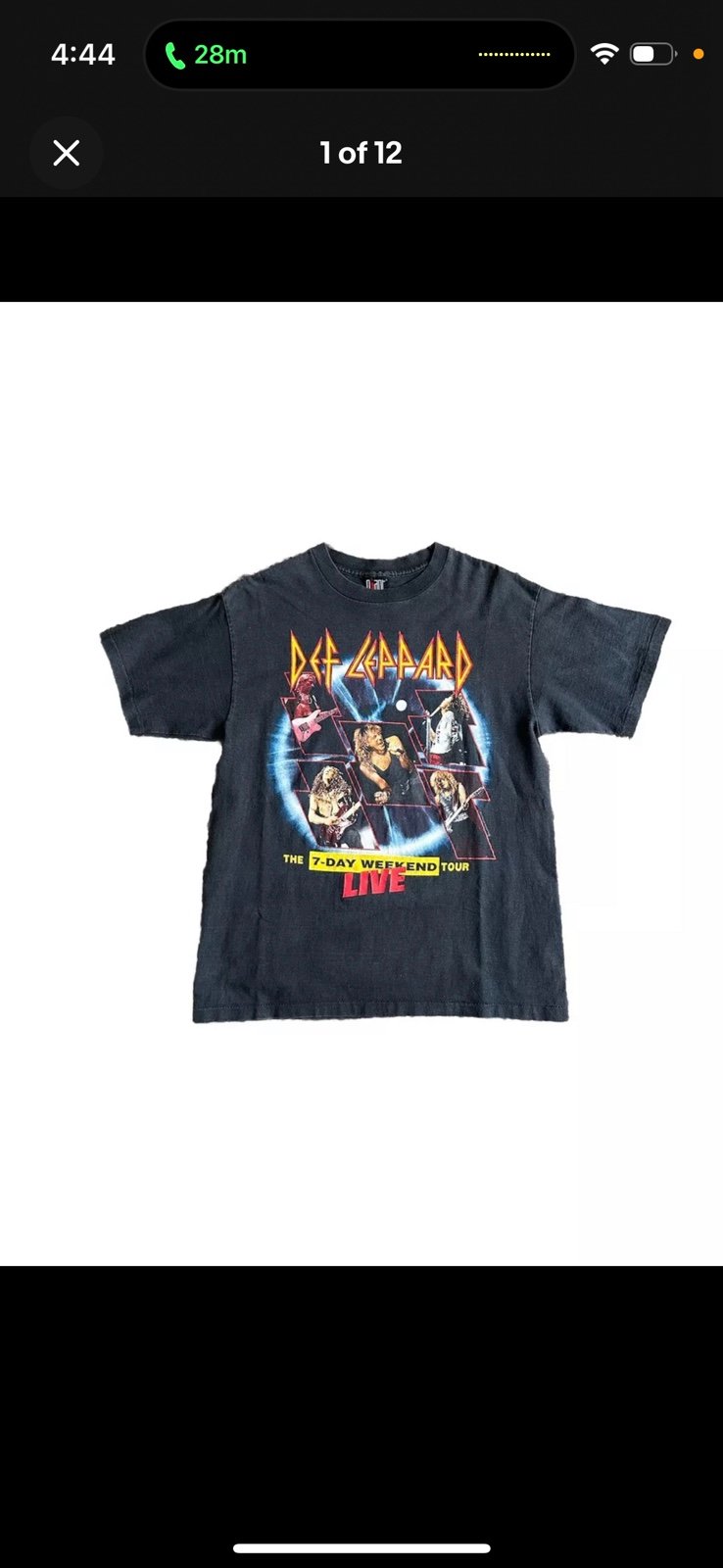 VTG Def Leppard Adrenalize Concert Shirt 7 Day Weekend Tour 1993 Caracas Sz L