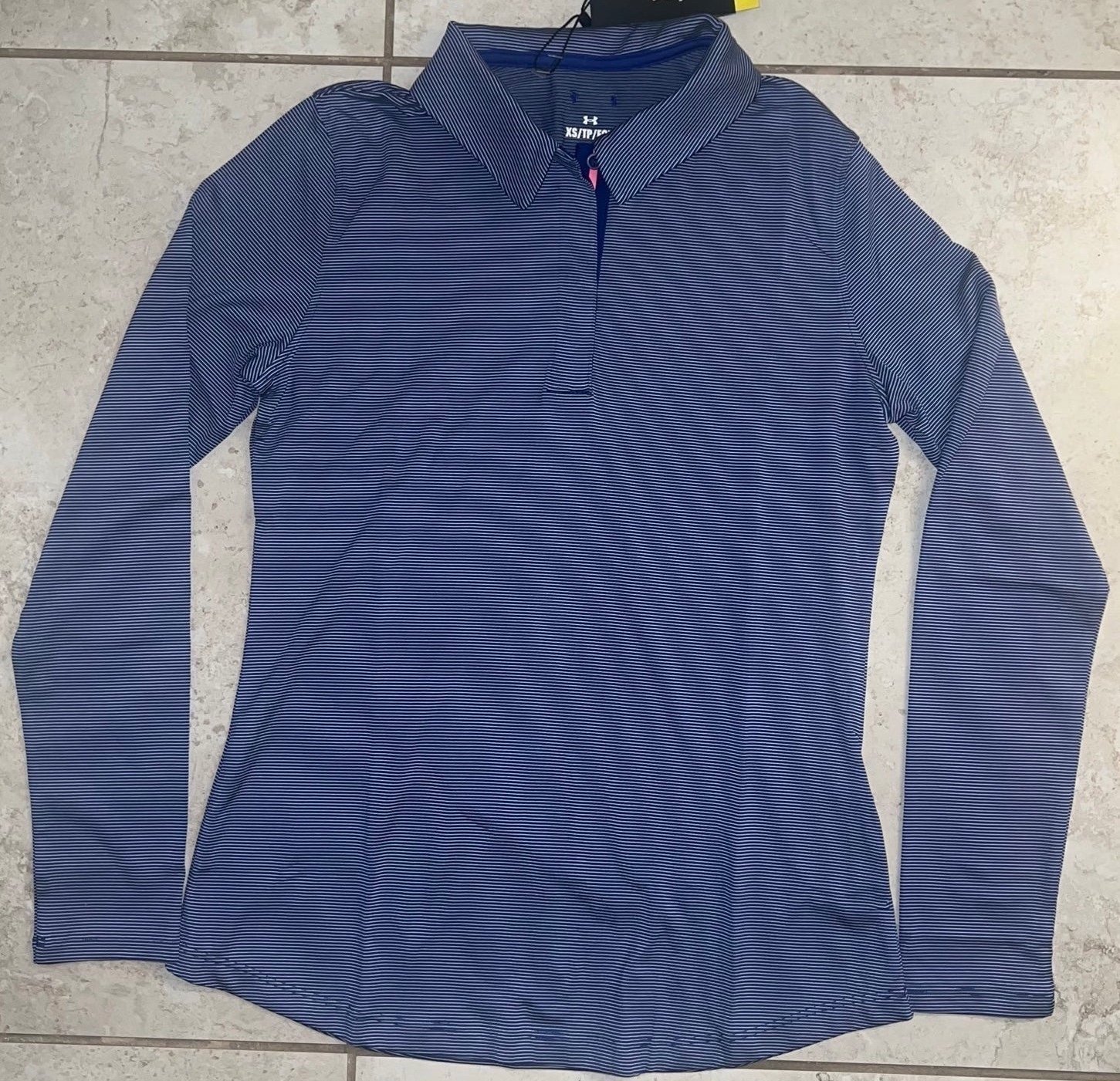 Under Armour Women’s Zinger MicroStripe Long Sleeve Golf Polo