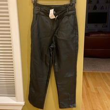 NWT FOREVER 21 FAUX LEATHER WIDE LEG PANTS