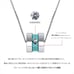 Blue Lock Itoshi Rin silver necklace with natural diamond NEW