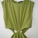 Zara Green Cut Out Maxi Dress Linen Blend Sleeveless New With Tags Women’s XS