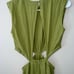 Zara Green Cut Out Maxi Dress Linen Blend Sleeveless New With Tags Women’s XS