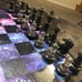 Scrapbook Chess Set - Vibrant Glaxy (Resin Pieces)