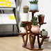 Bamboo potted Plant stand, 8-pallet Assembled Flower Stand