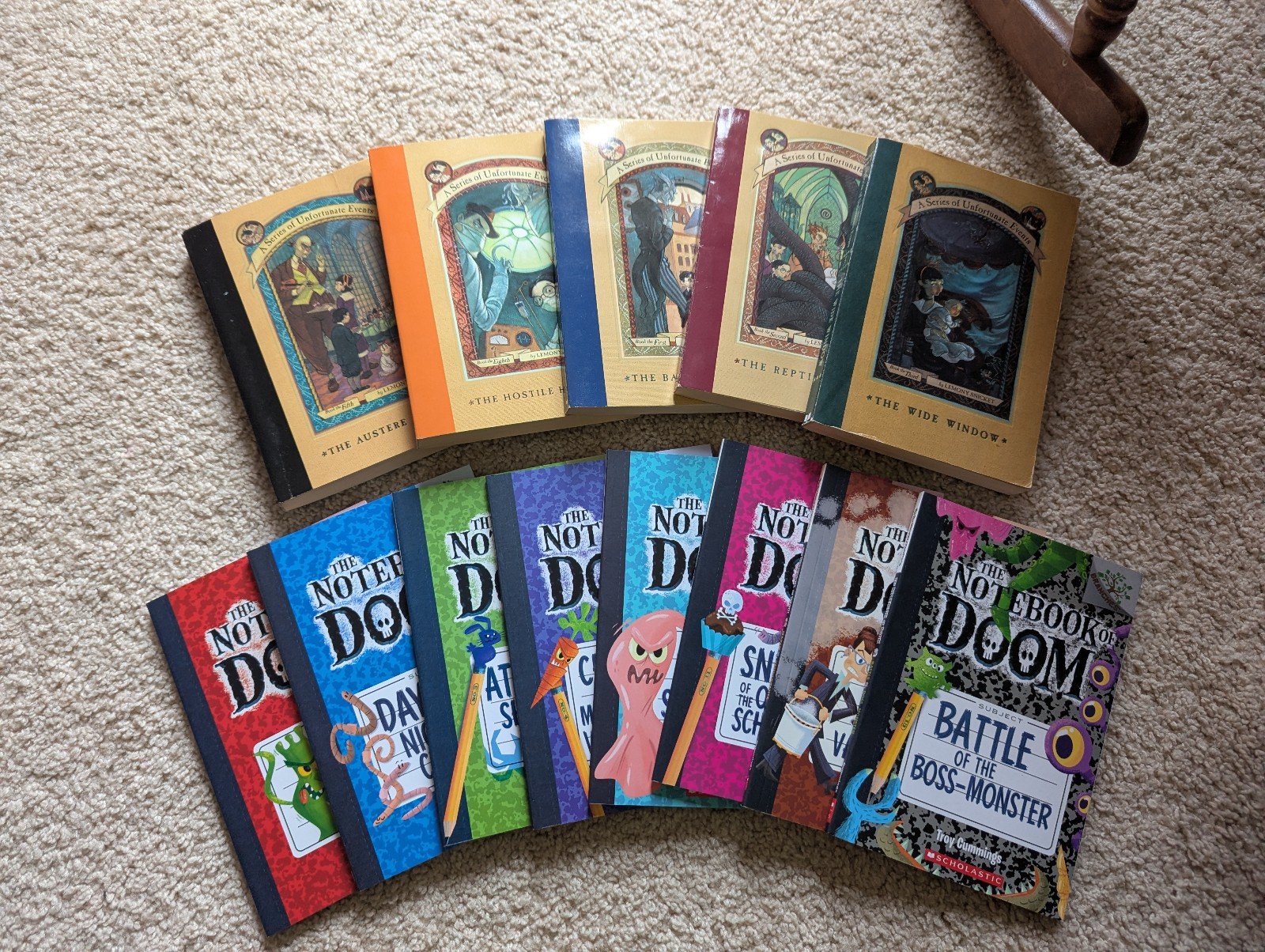 Notebook of Doom and Series of Unfortunate Events books