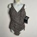 Miraclesuit Women's size 12 Brown Leopard Dotted One Piece Swimsuit