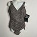 Miraclesuit Women's size 12 Brown Leopard Dotted One Piece Swimsuit