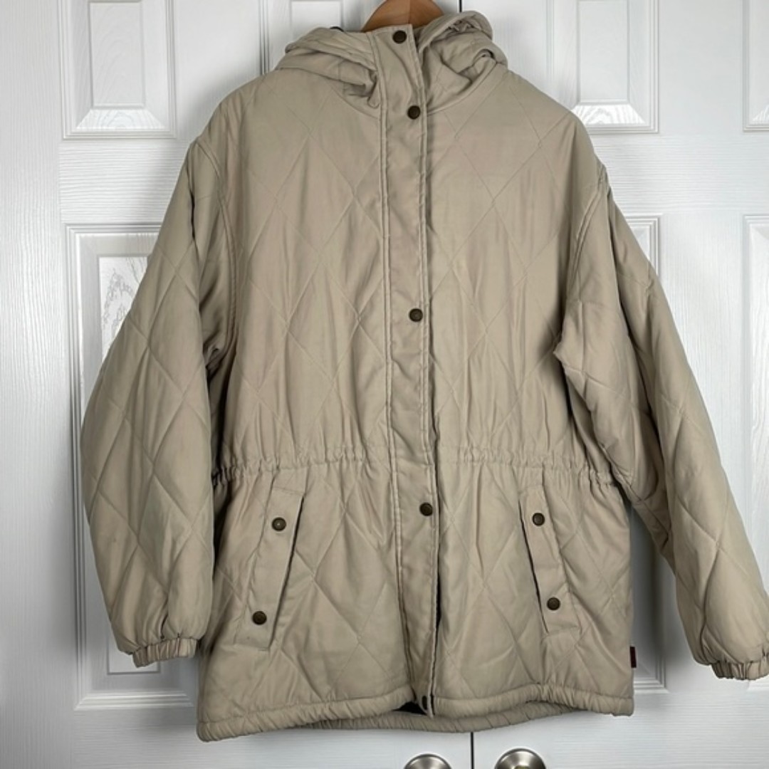 Woolrich fleece lined parka, womens L