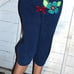 Vintage Battani Blue Suede Knickers Capri Pants S