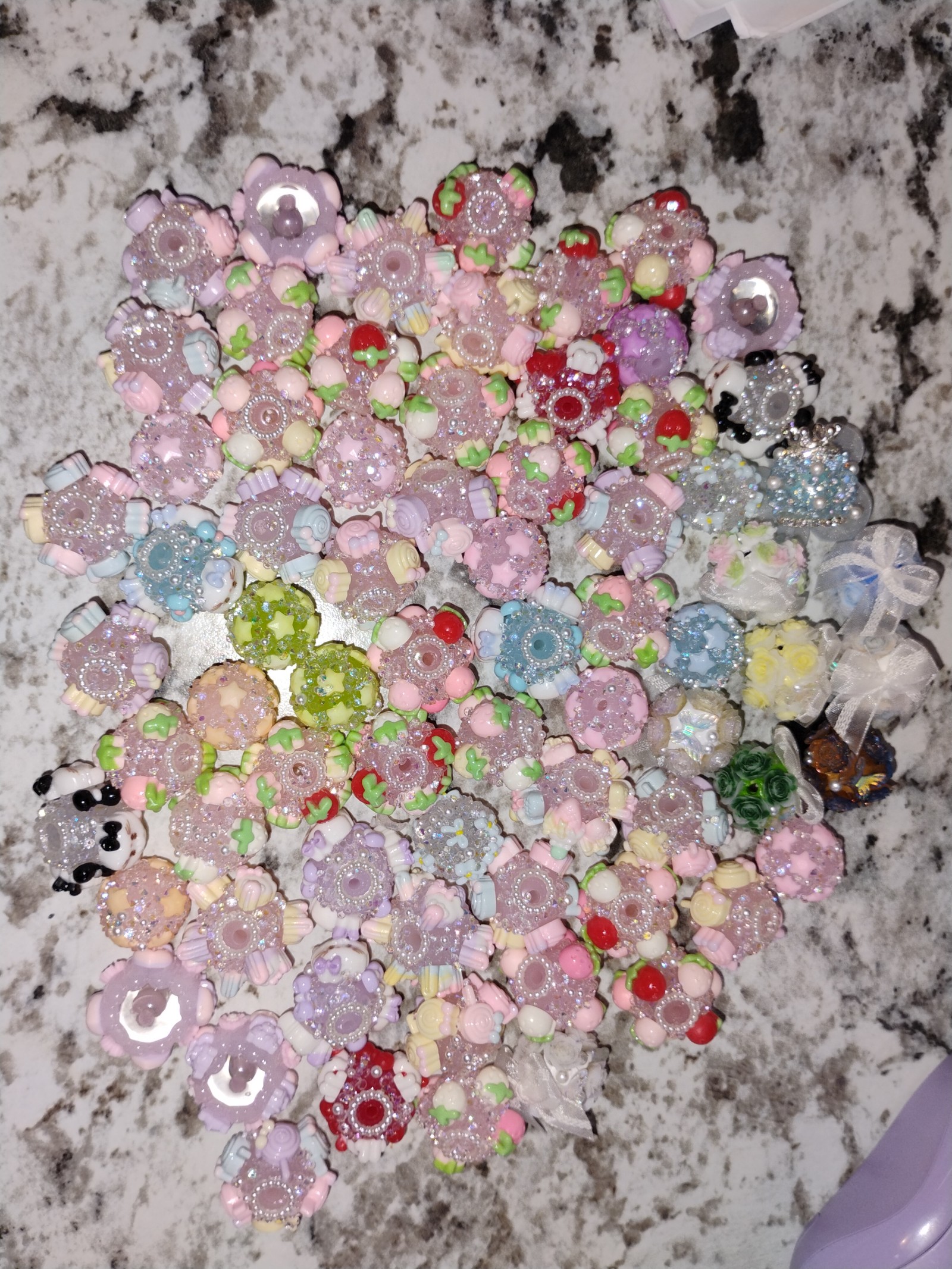 Beads lot sugar fancy beads 71 peices