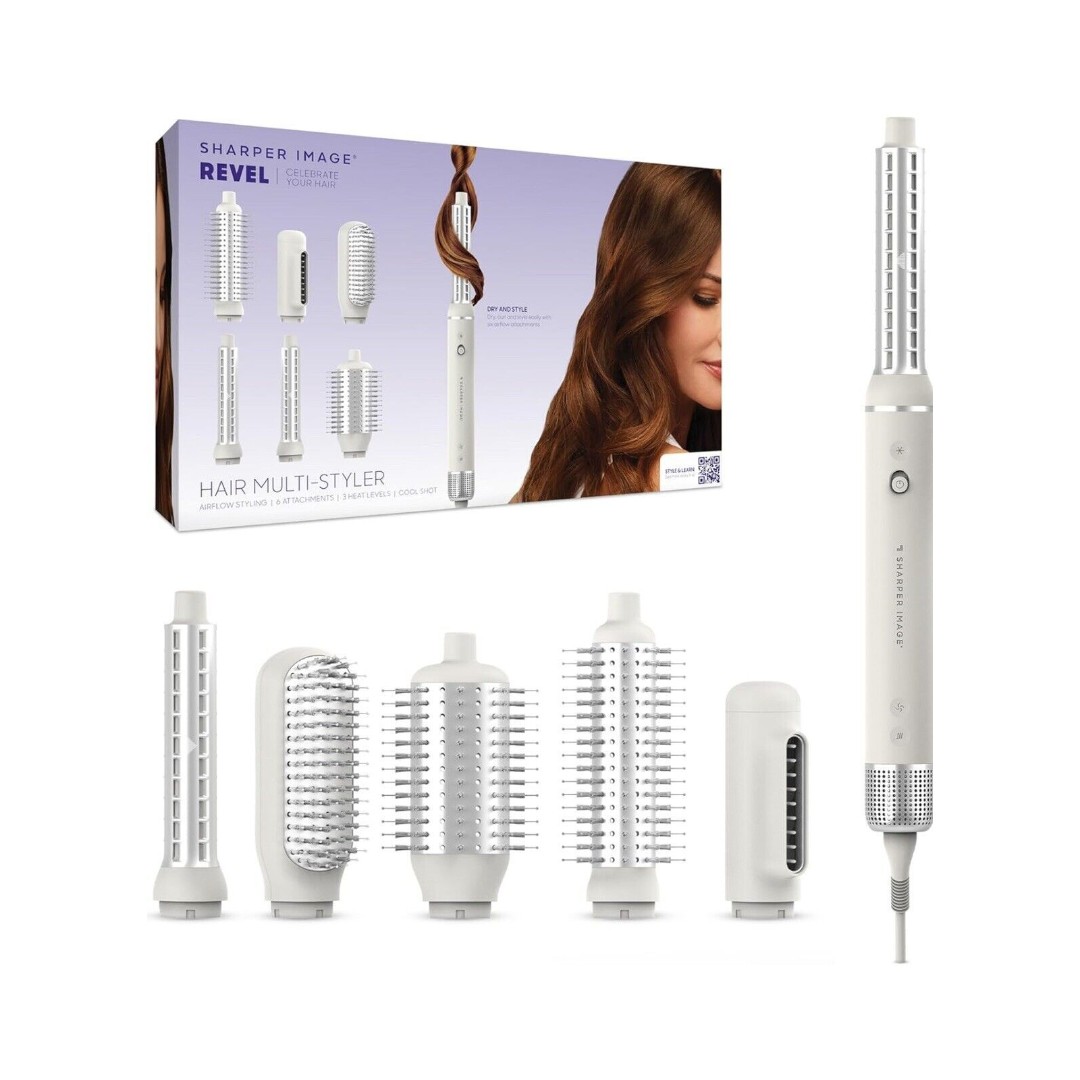 NIB-Sharper Image Revel Airflow Styler, 6-in-1 Hair Wrap, Cool Shot
