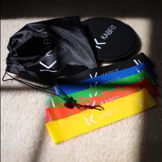 Resistance bands and core disc sliders e
