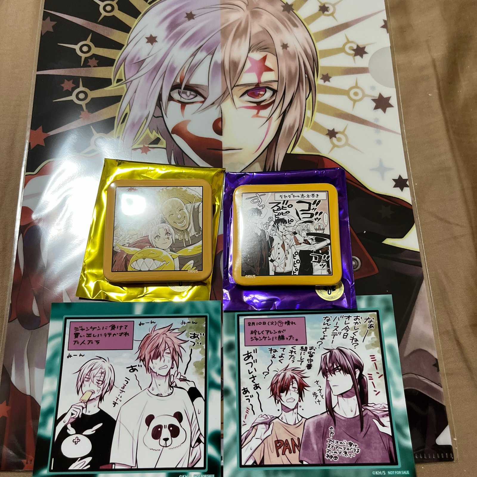 D. Gray-man Allen Walker clear file bromide square badges exclusive