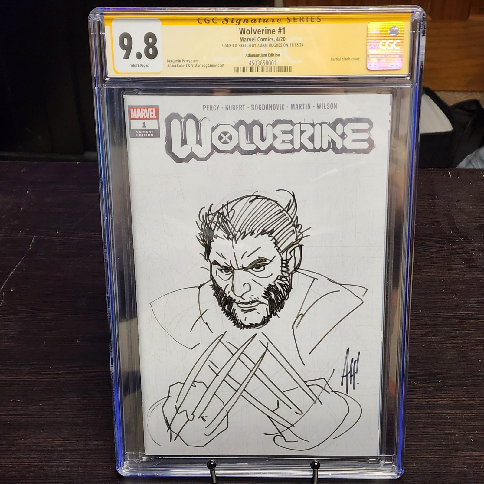 Wolverine #1 (Marvel, 4/20) 1:200 Adamantium Edition Adam Hughes Sketch CGC 9.8