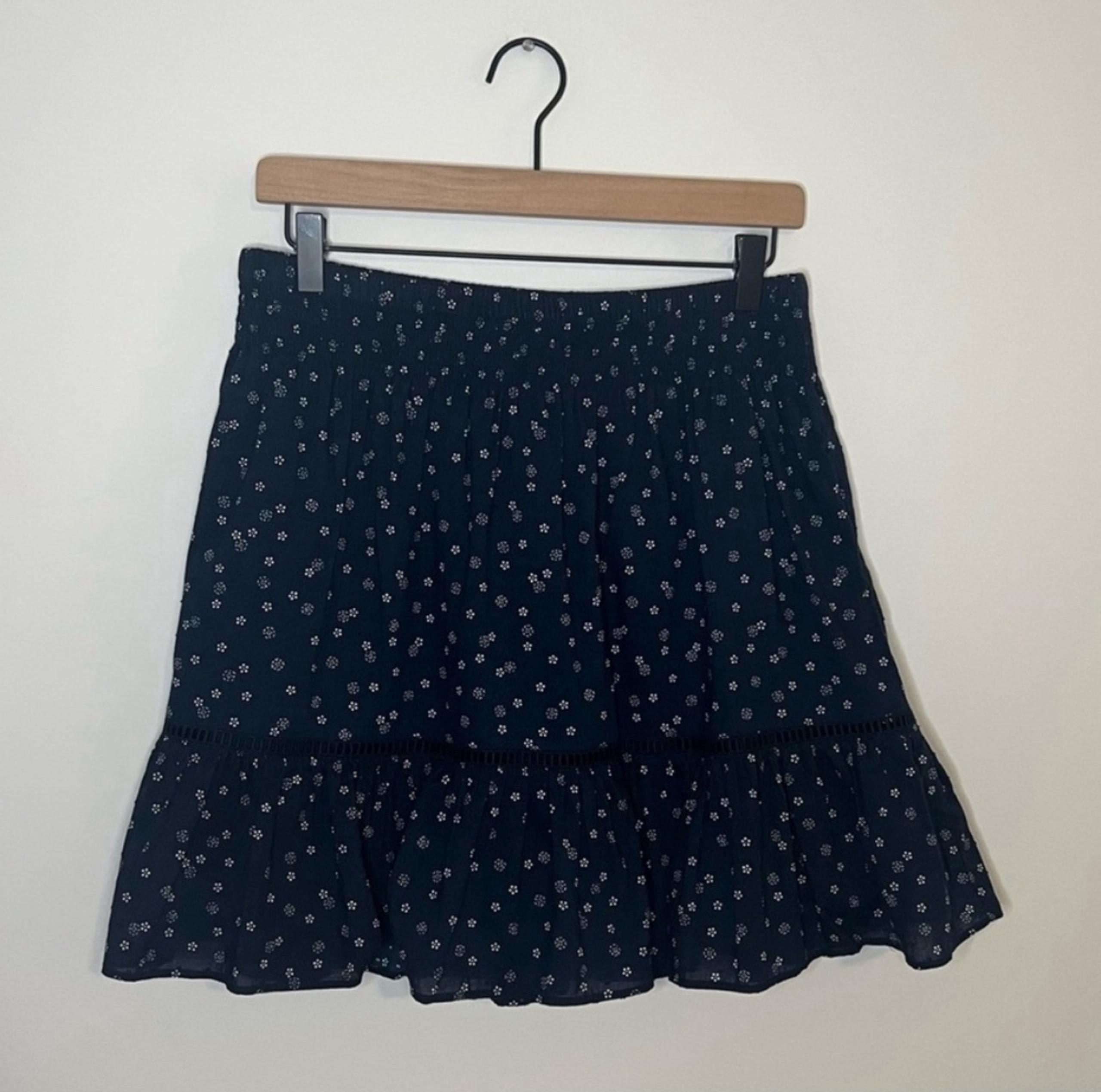 Madewell - Smock-Waist Ruffle Mini Skirt in Bandana Flower - Size Small