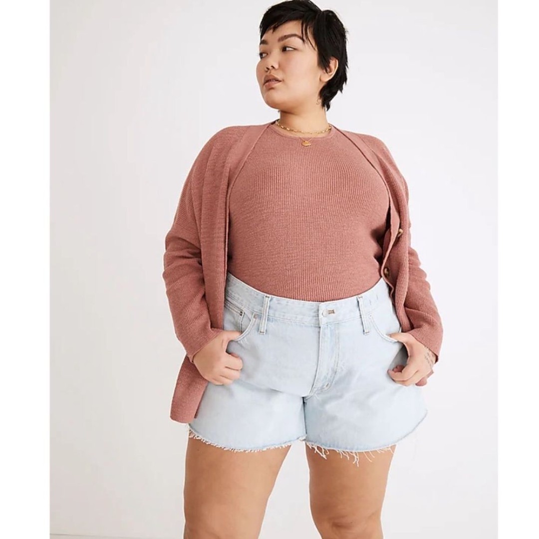 New Madewell Plus Relaxed Denim Shorts in Essen Wash Size 20