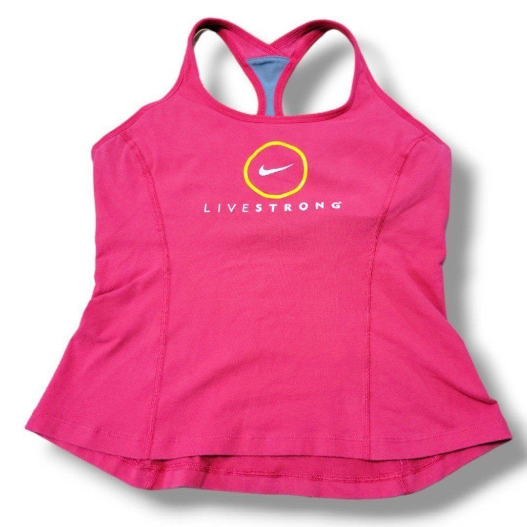 Nike Top Size Large Nike Dri-Fit Tank Top Racerback Livestrong Running Athletic