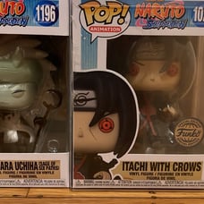 Funko Pop itachi with crows with six paths madara.