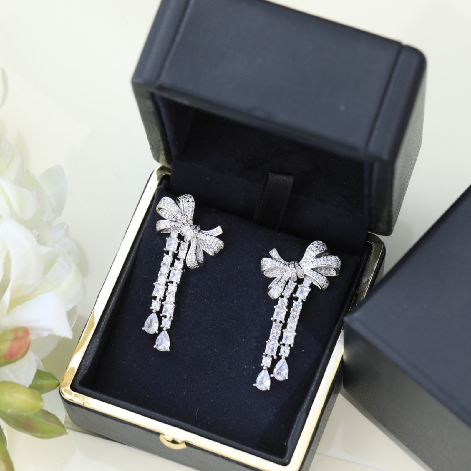 White Gold Earrings