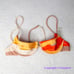 New! Zulu & Zephyr Sun Stripe Balconette Tie Bikini Top, size 4