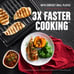 George Foreman Contact Smokeless - Ready Grill, Family Size (4-6 Servings), GRS6