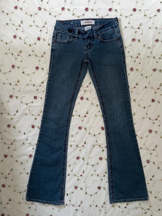 flared low rise jeans