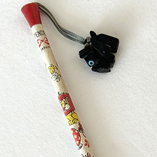 Vintage RIBBON PENCIL Animal Pencil Thin No 2200 Japan Scottie Dog Charm UNUSED