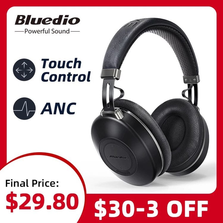 Bluedio H2, Bluetooth Headphones, ANC, W